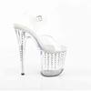 Pleaser - FLAMINGO808TDRS Ankle strap sandal, Pole dance shoes - White/Transparent Product image